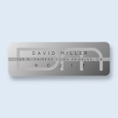 Étiquette Grey Gradient Moderne Adresse de retour