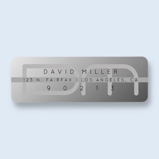 Étiquette Grey Gradient Moderne Adresse de retour
