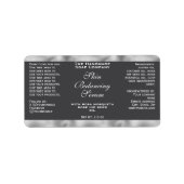 Étiquette Grey Silver Cosmetics Small Dropper Bottle Label  (Devant)