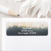 Étiquette Grey Sparkle Lights Sky Blast Party Address Labels (En situation)