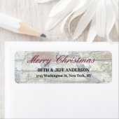 Étiquette Grey Wall Joyeux message de Noël Feuille de famill (En situation)