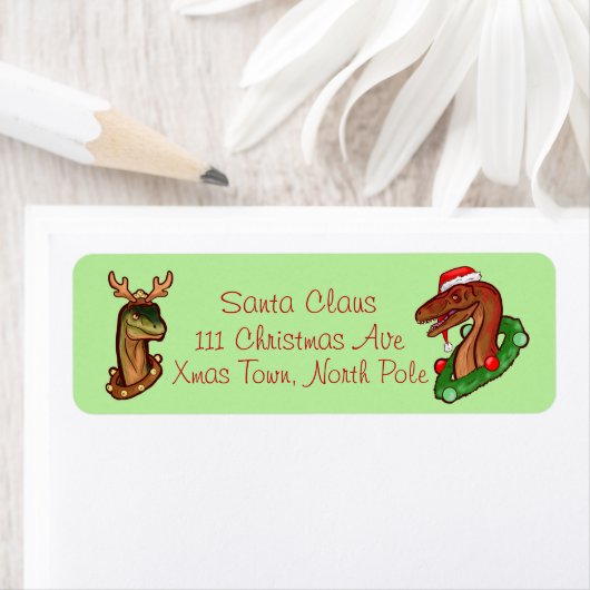 Étiquette Griffes de Père Noël (En situation)