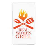 Étiquette Grill femmes réelles (Devant)