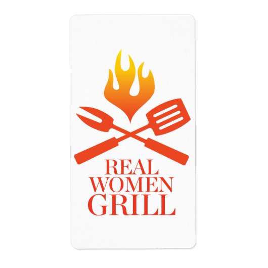 Étiquette Grill femmes réelles (Devant)