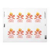 Étiquette Grill femmes réelles (Feuille entière)