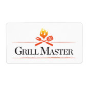 Étiquette Grill Master (Devant)