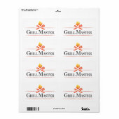 Étiquette Grill Master (Feuille entière)