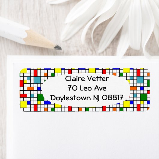 Étiquette Grille Bauhaus (En situation)