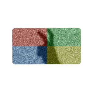 Étiquette Grille de couleur de l'ombre quatre d'oreilles de