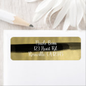 Étiquette Grille de peinture moderne en verre noir et or (En situation)