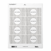 Étiquette Grille industrielle moderne Bauhaus géométrique (Feuille entière)