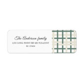 Étiquette Grille Montauk moderne Vert & Beige (Devant)