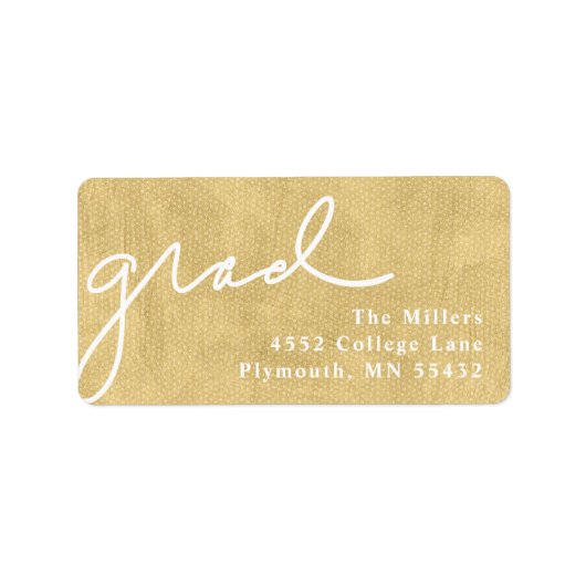 Étiquette Grille or scénarisée (Devant)