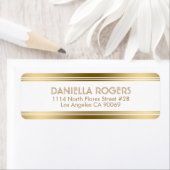 Étiquette Grilles décoratives or Design moderne géométrique (En situation)