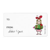 Étiquette Grinch - Cindy-Lou Qui | Noël - De (Devant)