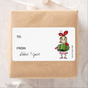 Étiquette Grinch - Cindy-Lou Qui Noël - De À