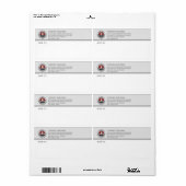 Étiquette Gris Blanc Expédition d'entreprise (Feuille entière)