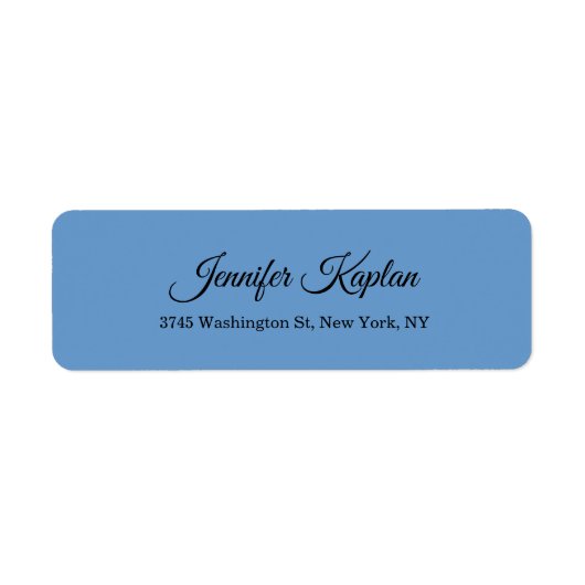 Étiquette Gris bleu moderne minimaliste professionnel (Devant)