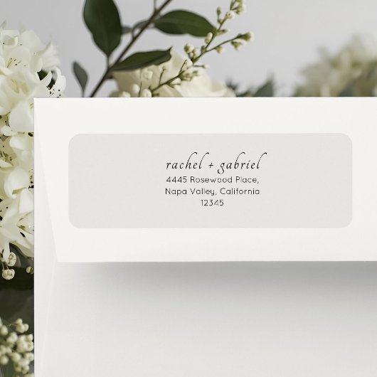 Étiquette Gris colombe | Mariage Chic Simple et Propre