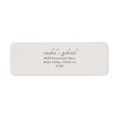 Étiquette Gris colombe | Mariage Chic Simple et Propre (Devant)