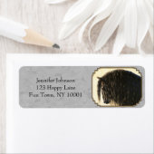 Étiquette Gris d'argent du cheval friésien (En situation)