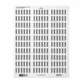 Étiquette Gris et blanc (Feuille entière)