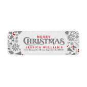 Étiquette Gris et blanc de Noël Werath & Text Design (Devant)