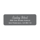 Étiquette gris moderne (Devant)