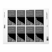 Étiquette gris RENAISSANCE (Feuille entière)