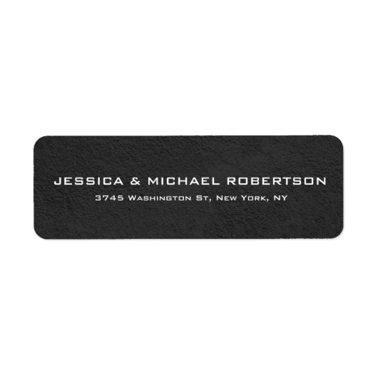 Étiquette Gris Texture Plain Élégant Moderne tendance Famill (Devant)