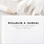 Étiquette Groom de mariée moderne Mariage blanc Adresse de r (En situation)