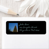 Étiquette Gros et petits arbres de Noël I Coucher de soleil  (En situation)