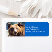 Étiquette Gros ours Brown (En situation)