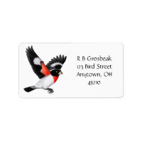 Étiquette Grosbeak Rose personnalisable
