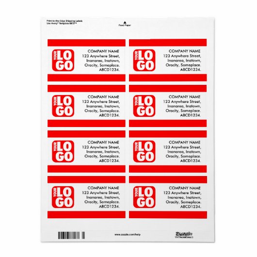 Étiquette Groupe central - Rouge (Feuille entière)