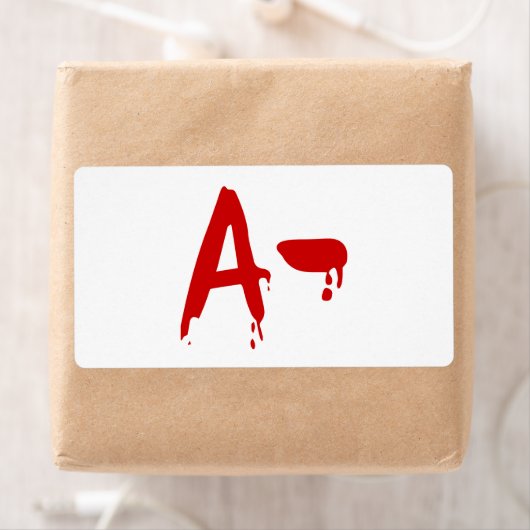 Étiquette Groupe sanguin A - Hôpital d'horreur négatif (En situation)