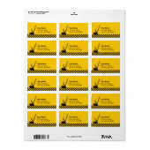 Étiquette Grue de construction (Feuille entière)