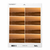 Étiquette Grues au lever du soleil (Feuille entière)