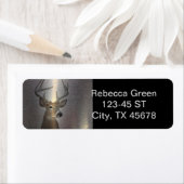 Étiquette Grunge Primitive buse cerf à queue blanche (En situation)