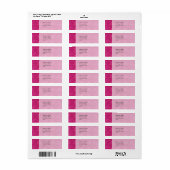 Étiquette Grunge rose Damask (Feuille entière)