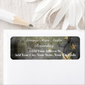 Étiquette Grunge Stars Design Vintage (En situation)