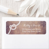 Étiquette Grunge Tying Knot Mariage Adresse de retour (En situation)