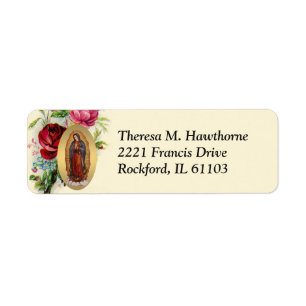 Étiquette Guadalupe Vierge Marie Catholique Espagnol Religie
