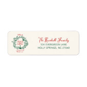 Étiquette Guerre de Noël rustique Paix sur Terre (Devant)