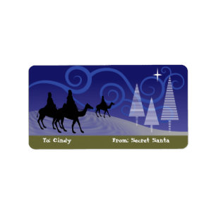 Étiquette Guide de trois sages par l'étoile de Bethlehem