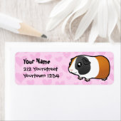 Étiquette Guinée Cochon Love (cheveux lisses) (En situation)