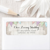 Étiquette Guirlande de pays shabby chic rustique adresse de  (En situation)