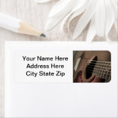 Étiquette Guitare acoustique à six places (En situation)