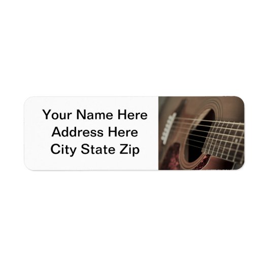 Étiquette Guitare acoustique à six places (Devant)