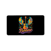 Étiquette Guitare Boone (Devant)